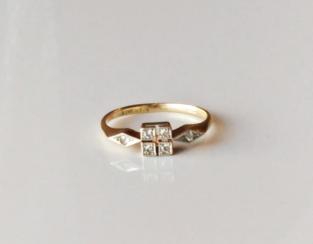 18ct, Platinum Art Deco Diamond Ring